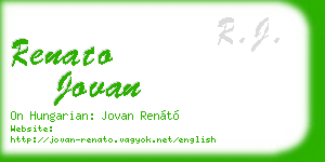 renato jovan business card