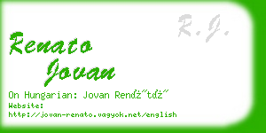 renato jovan business card